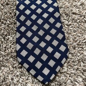Lauren Ralph Lauren silk tie Navy Blue Gray
